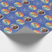 ローイングクルーチーム名エイジフォトサンセット誕生日 ラッピングペーパー (角)