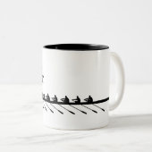 ローイングクルー引用文パーソナライズされたおもしろい ツートーンマグカップ (正面右)