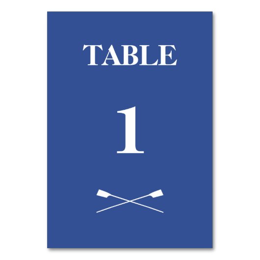 ローイングクロスoarsモノグラムブルー テーブルナンバー (正面)