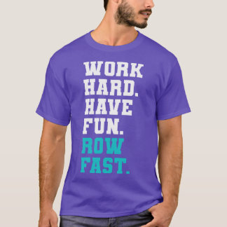 ローイングコーチスターボードポートコックススワイン作業懸命R Tシャツ