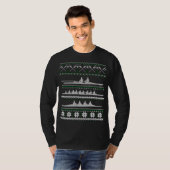 ローイングチームおもしろいノールギフト醜いクリスマスセーター Tシャツ (正面フル)
