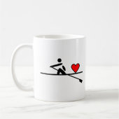 ローイングバレンタイン愛あなた引用文スポーツ コーヒーマグカップ (左)