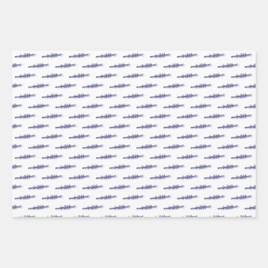 ローイングローワーズクルーのチームウォータースポーツレッドグランブルー ラッピングペーパーシート (正面3)