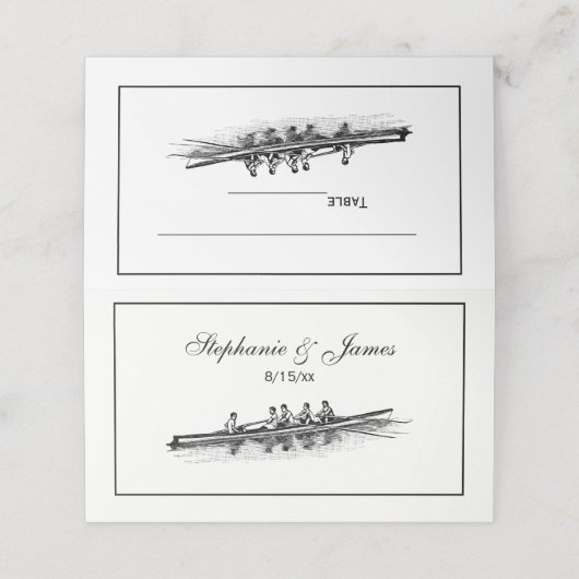 ローイングローワーズクルーのチームウォータースポーツ プレイスカード (外部開封)