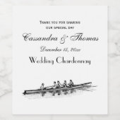 ローイングローワーズクルーのチームウォータースポーツ ワインラベル (シングルラベル)