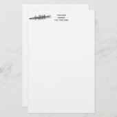 ローイングローワーズクルーのチームウォータースポーツ 便箋 (正面/裏面)