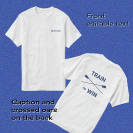 ローイング列車は前後に印刷された勝ち Tシャツ