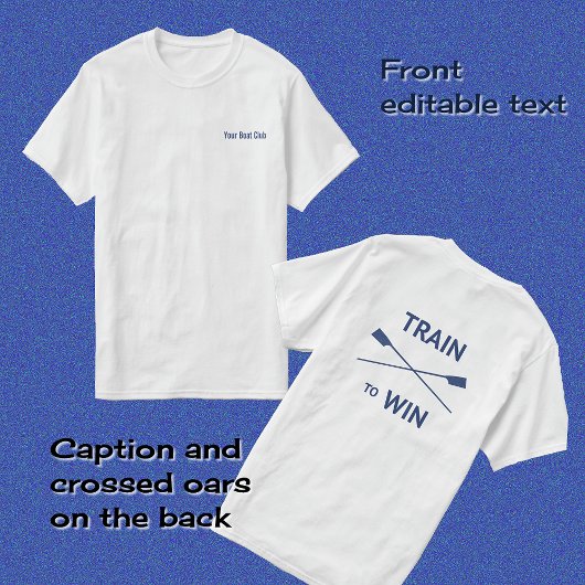 ローイング列車は前後に印刷された勝ち Tシャツ