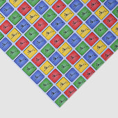 ローイング原色のスポーツパターン（の模様が）ある 薄葉紙 (詳細)