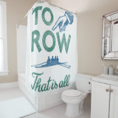 ローイング – 行には青いアクアスカルリングクルー シャワーカーテン (インサイチュ)