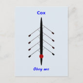 ローイングcoxは私のスポーツに従う ポストカード (正面)