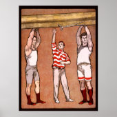 ローイングCoxヴィンテージスポーツローワーズローイングボート列 ポスター (正面)