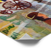 ローインスパイアリー忙し通りシ絵画ーン電車 ポスター (角)