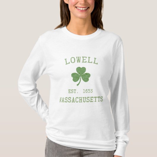 ローウェル・マサチューセッツ州 女性用パーカーシャツ Tシャツ (正面)