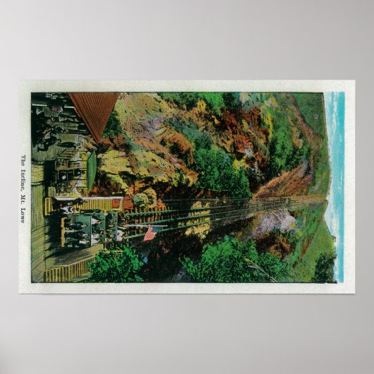 ローウェー山の斜面カリフォルニア州ローエ ポスター (正面)