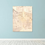 ローエルとレイク郡の地図 キャンバスプリント (インサイチュ (ウッドフロア))