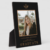 ローエレガントスクール卒業カスタム写真黒 フォトプラーク (側面)