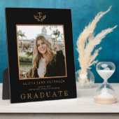ローエレガントスクール卒業カスタム写真黒 フォトプラーク (側面)