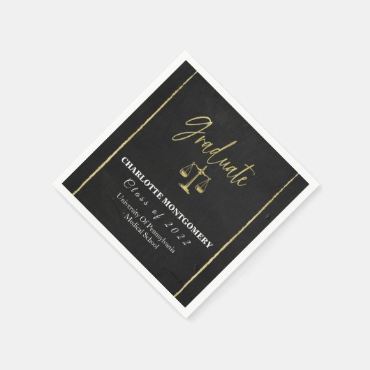 ローエレガントスクール卒業 スタンダードカクテルナプキン (角)