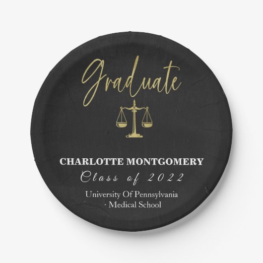 ローエレガントスクール卒業 ペーパープレート (正面)