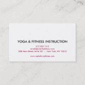 ローエレガントタスフラワーロゴヨガ 名刺 (裏面)