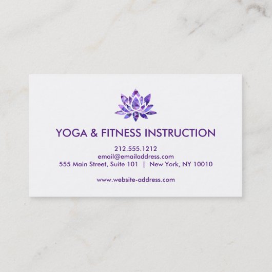 ローエレガントタスフラワーロゴヨガ 名刺 (裏面)