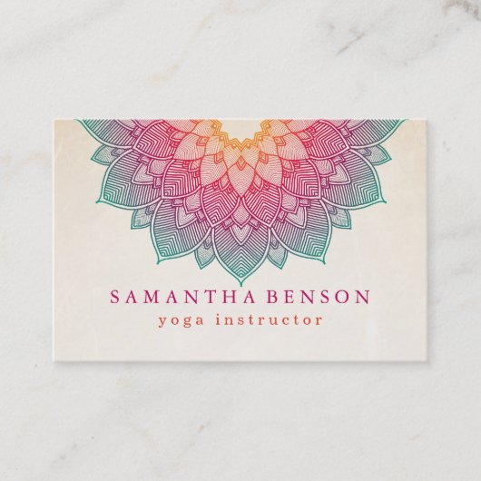 ローエレガントタスフラワーロゴヨガ 名刺 (正面)