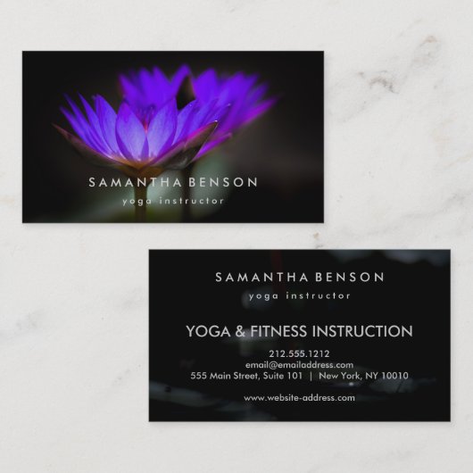 ローエレガントタスフラワーロゴヨガ 名刺 (正面/裏面)