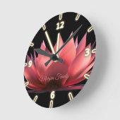 ローエレガントタスブラック ラウンド壁時計 (傾斜)