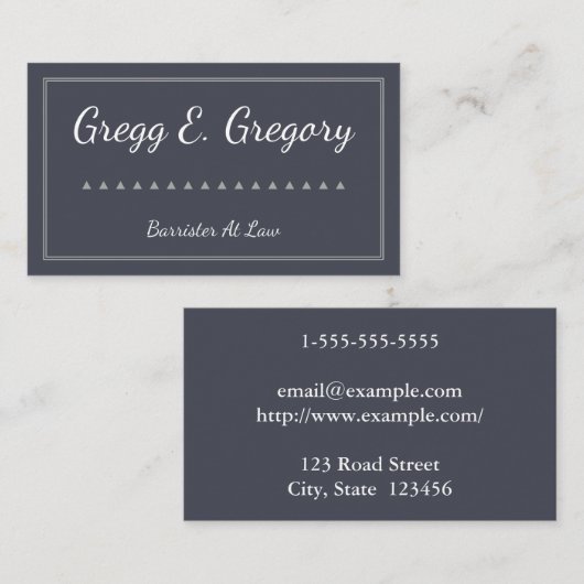 ローエレガントドシンプル・ビジネス・カードの弁護士 名刺 (正面/裏面)