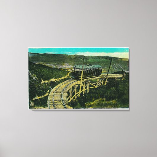 ローエ山の丸橋カリフォルニア州ローエ キャンバスプリント (正面)