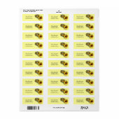 ローオブイエローガーデンヒマフラワー差出人住所 ラベル (フルシート)