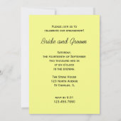 ローオブイエローサンフラワーズガーデン婚約パーティ 招待状 (裏面)