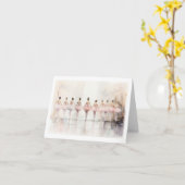 ローオブバレリーナ踊り 空白の カード (黄色い花)