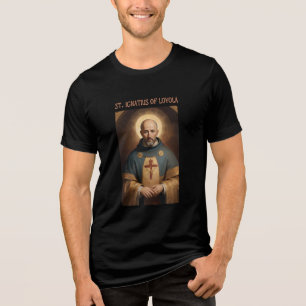ローオラカトリックの聖イグネイシャス トライブレンドTシャツ