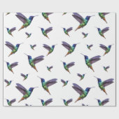 ローカラフルポリのハミングバード ラッピングペーパー (フラット)