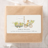 ローカルで栽培されたゴールデンリトリバーフローラアドレス ラベル (インサイチュ)