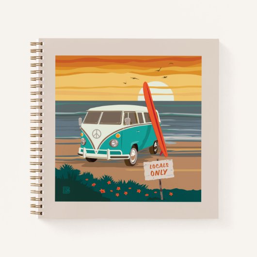 ローカルのみ | VW Surf Van ノートブック (正面)