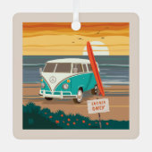 ローカルのみ | VW Surf Van メタルオーナメント (正面)