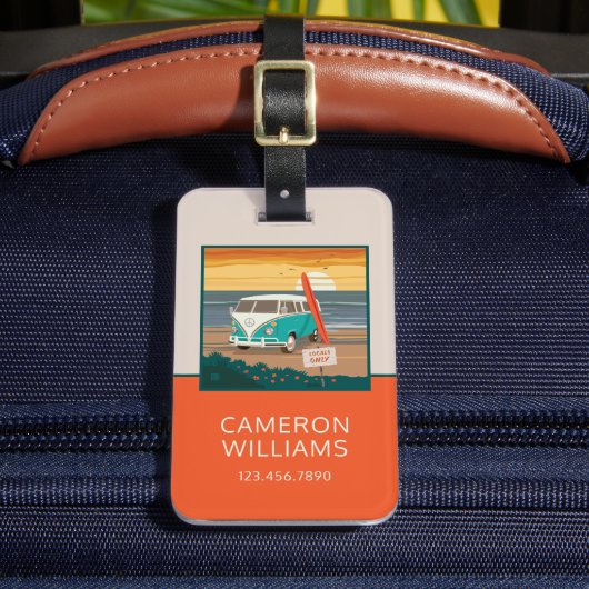 ローカルのみ | VW Surf Van ラゲッジタグ (正面インサイチュ2)