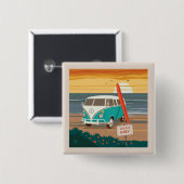 ローカルのみ | VW Surf Van 缶バッジ (正面&裏面)