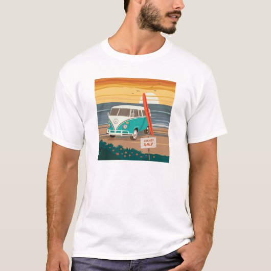 ローカルのみ | VW Surf Van Tシャツ (正面)