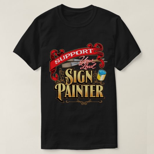 ローカルの署名者をサポートする Tシャツ (デザイン正面)