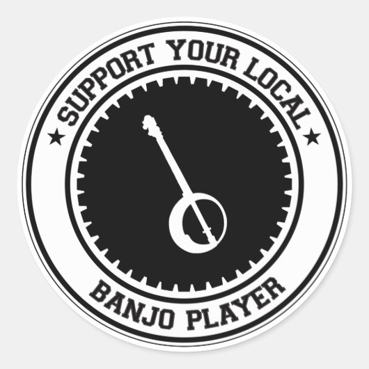 ローカルのBanjoプレーヤーをサポート ラウンドシール (正面)