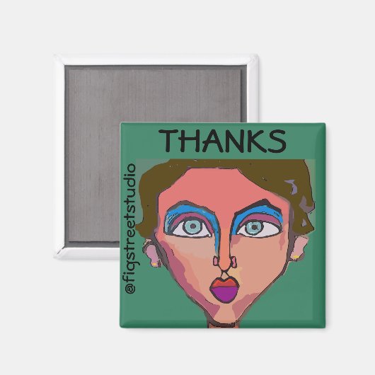 ローカルアーティス感謝していト、編集文字 マグネット (正面/裏面)