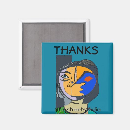 ローカルアーティス感謝していト、編集文字 マグネット (正面/裏面)