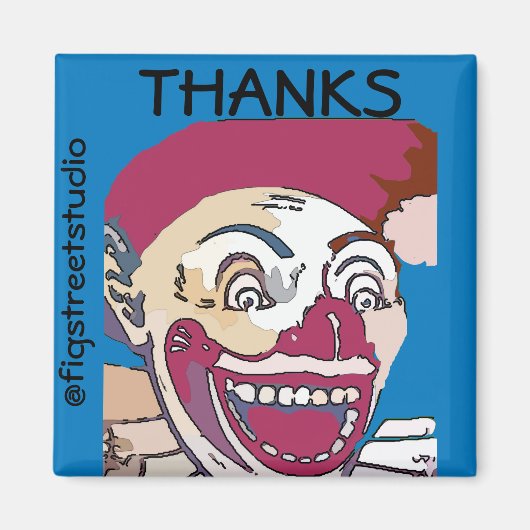 ローカルアーティス感謝していト、編集文字 マグネット (正面)