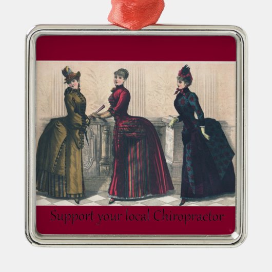 ローカルカイロプラクターのサポート メタルオーナメント (正面)