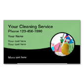 ローカルクリーニングサービスモダン名刺マグネット マグネット名刺 (正面)