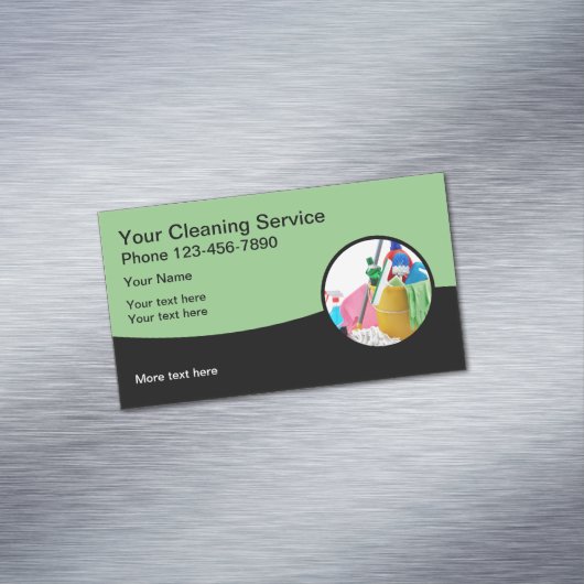 ローカルクリーニングサービスモダン名刺マグネット マグネット名刺 (インサイチュ)